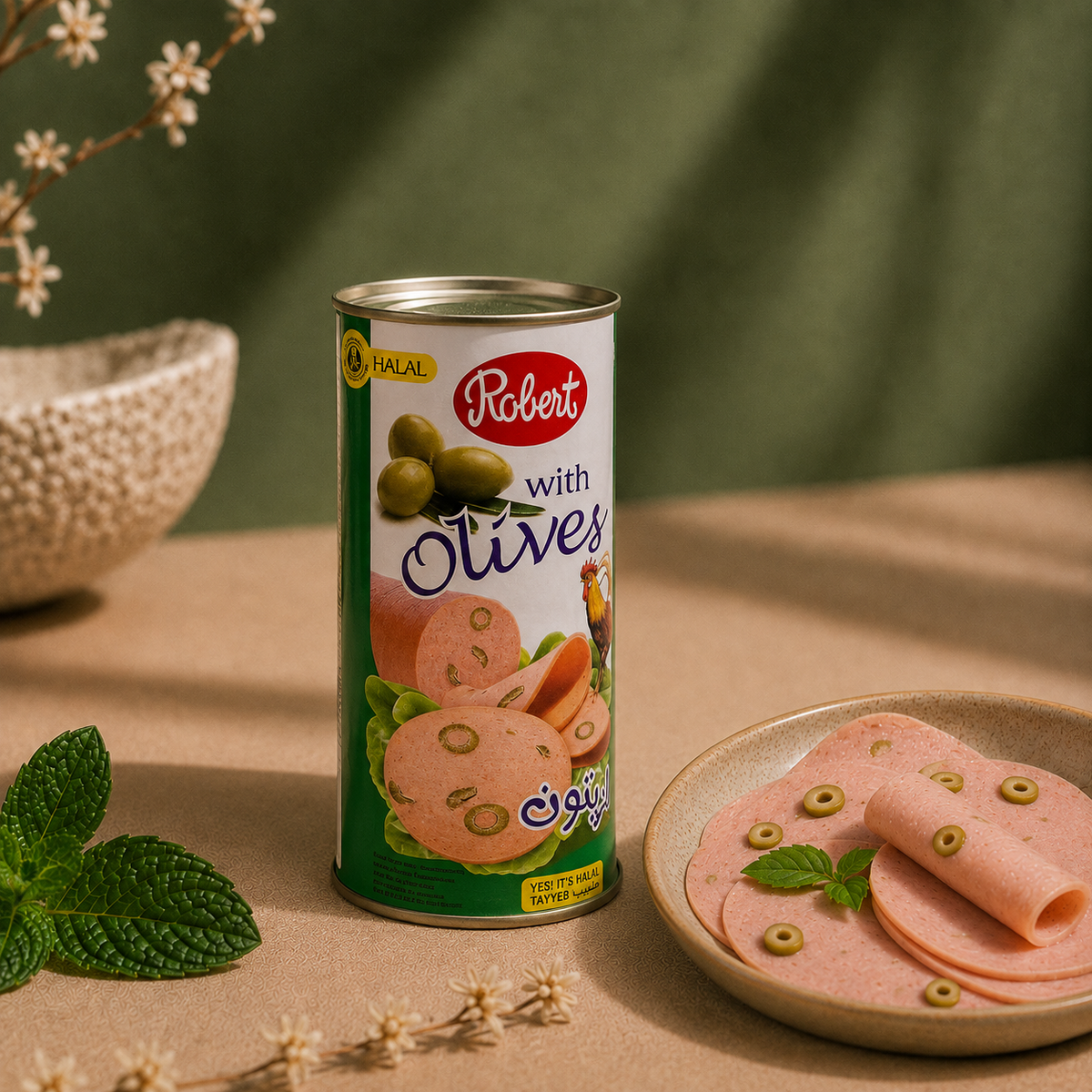 Robert Chicken Luncheon Meat with Olives 575g