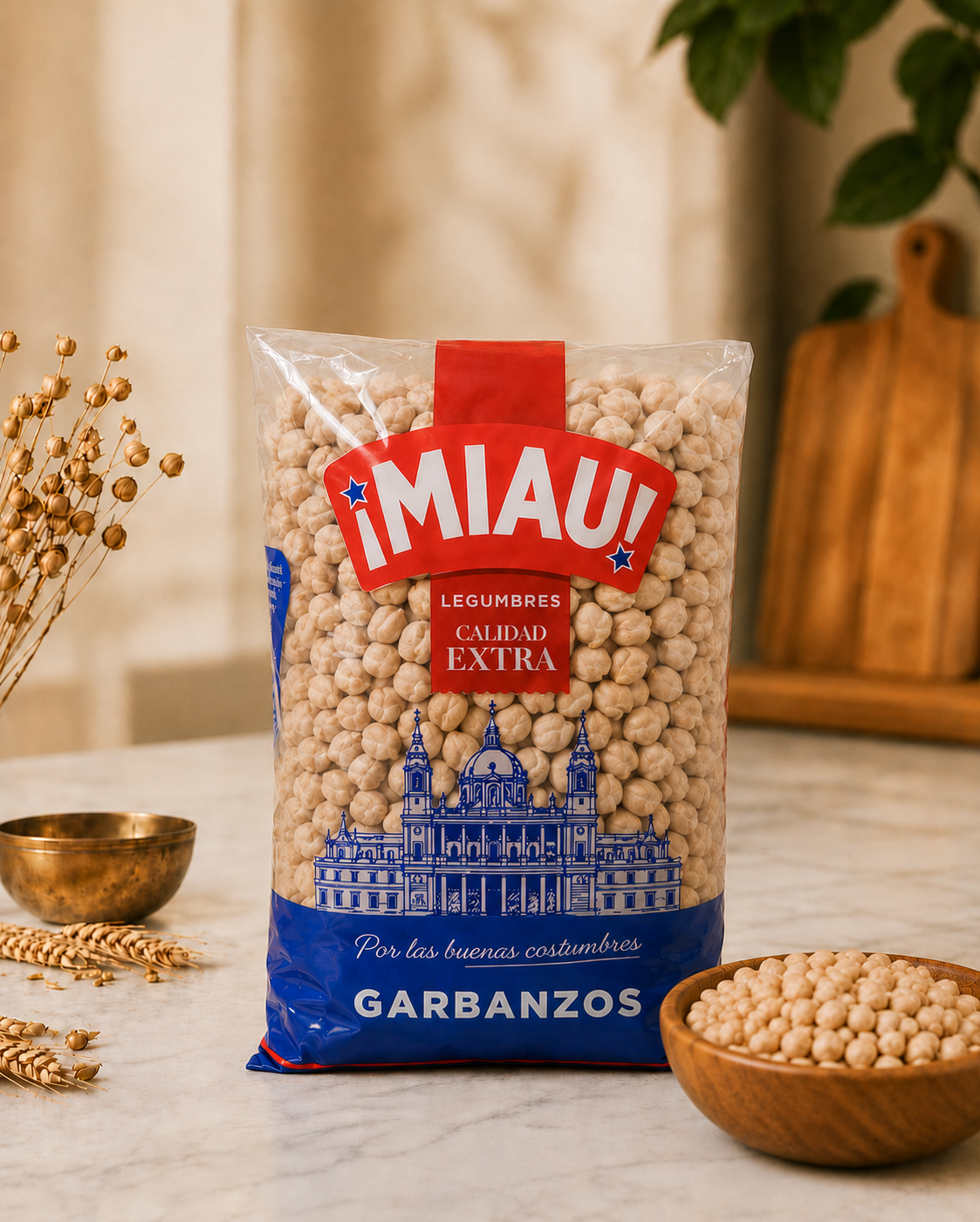 ¡Miau! Extra Quality Chickpeas – Premium Spanish Legumes 1kg