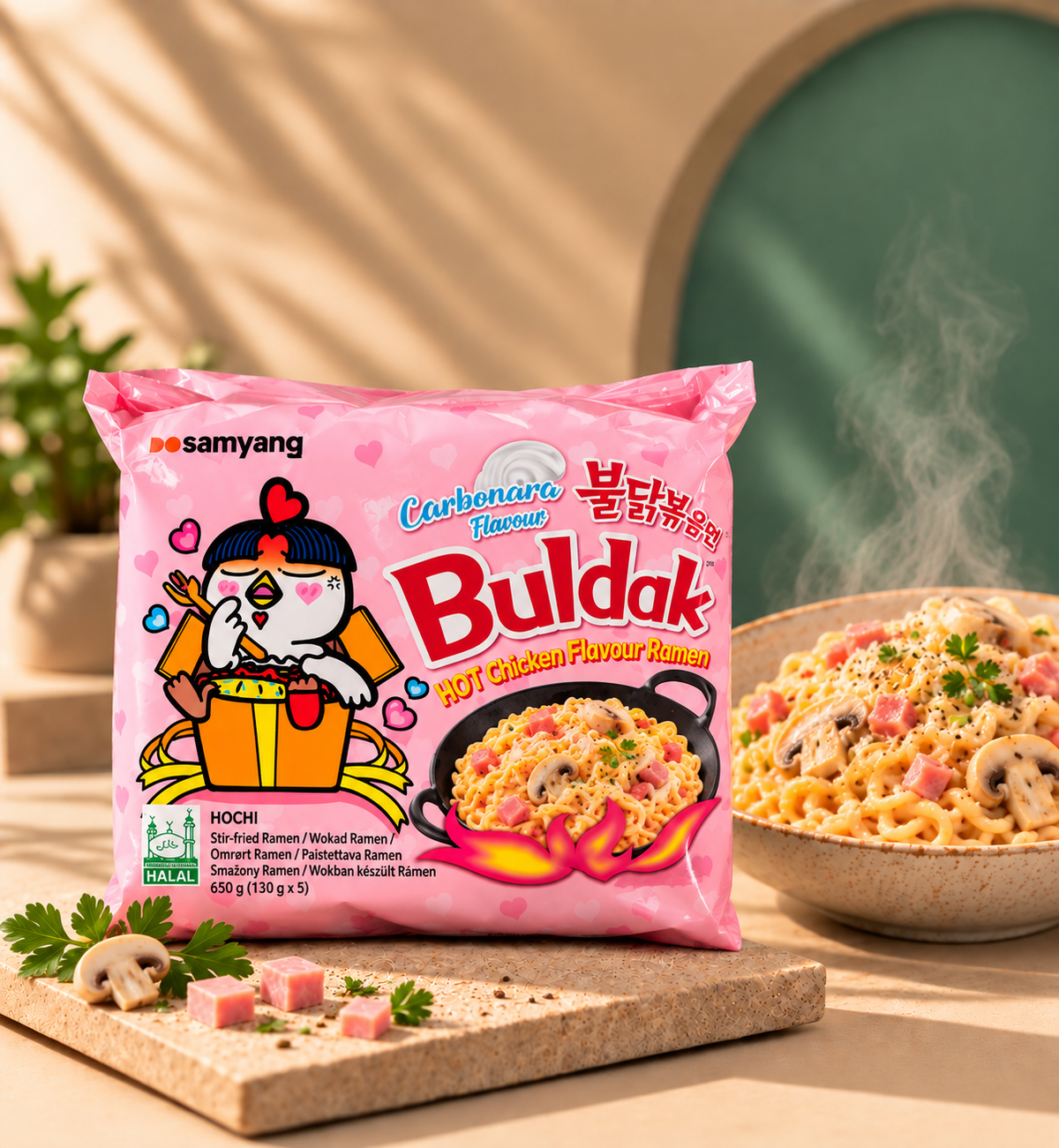 Samyang Buldak Carbonara Hot Chicken Ramen 5 Pack