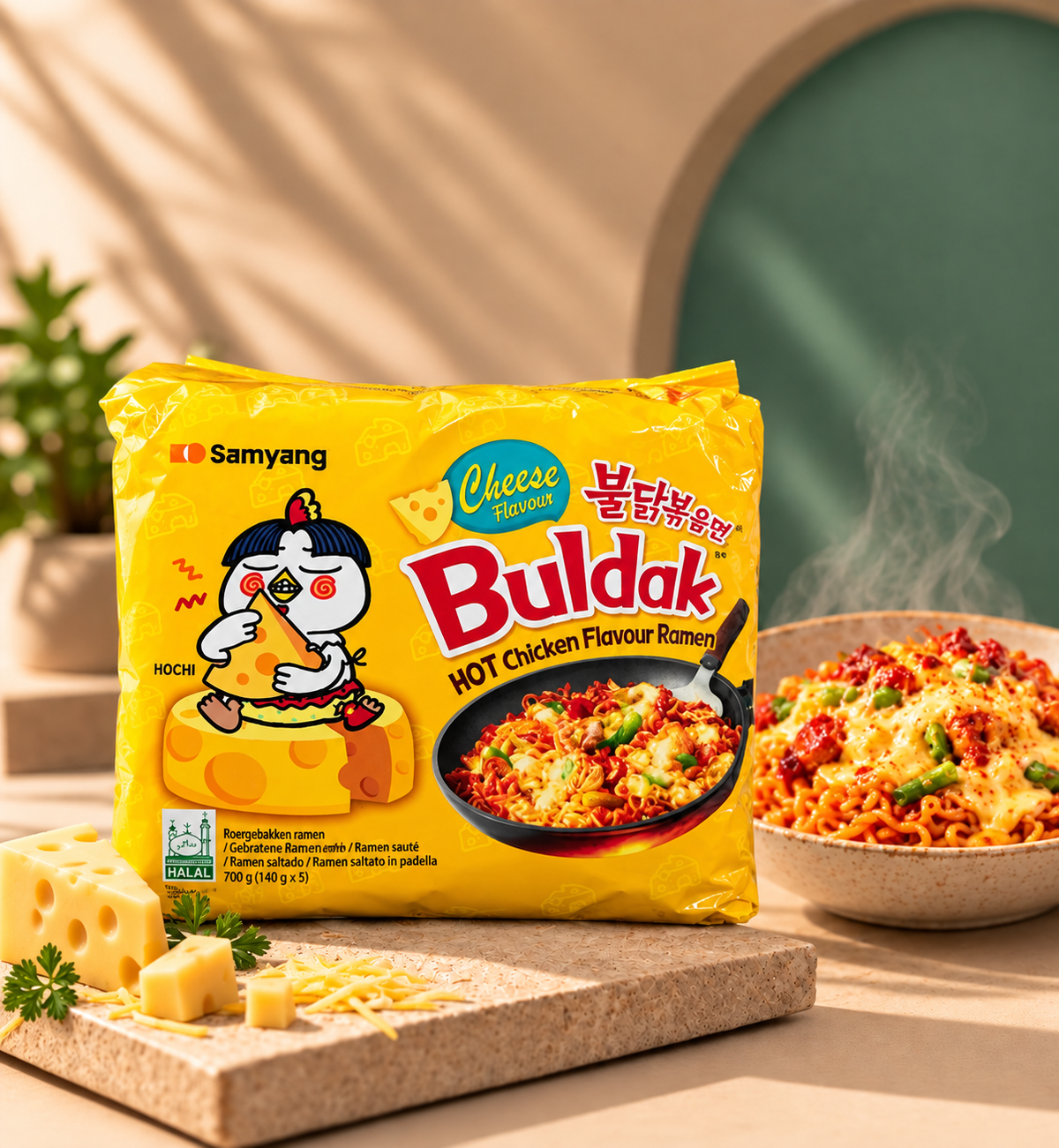 Samyang Buldak Cheese Hot Chicken Ramen 5er-Pack