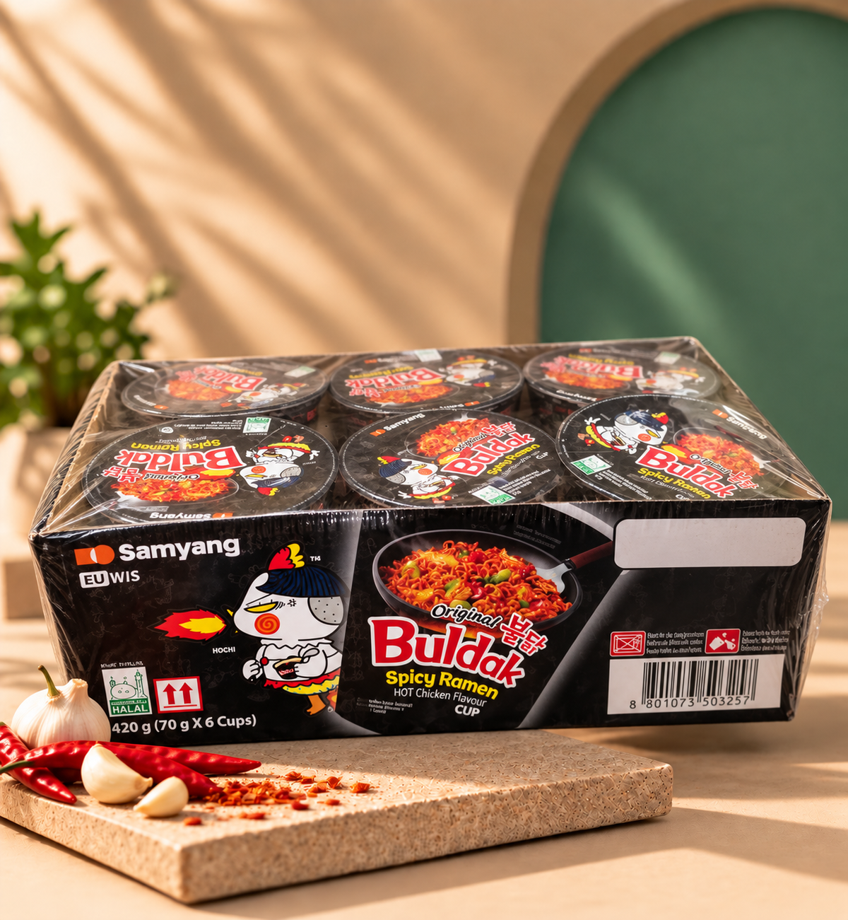Samyang Buldak Original Spicy Ramen Cups 6 Pack 420g