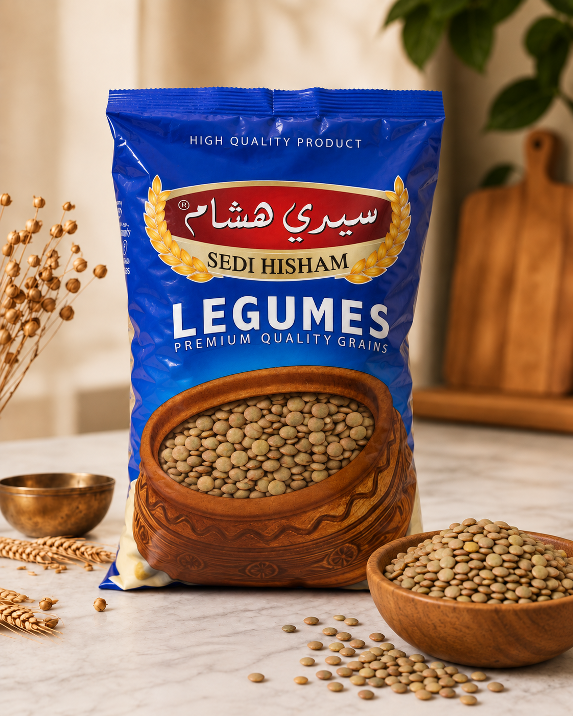 Sedi Hisham Green Lentils Premium Quality Grains