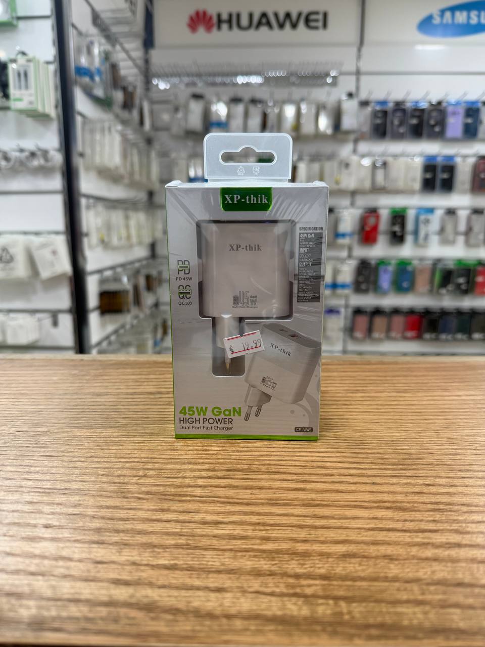 XP-thik 45W GaN Dual Port PD & QC 3.0 High Power Fast Charger